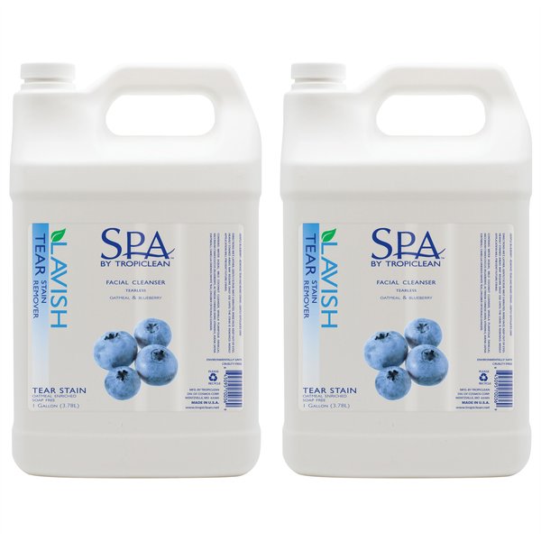 TropiClean Spa Tear Stain Cleanser for Dogs, 1-gal bottle, bundle of 2 slide 1 of 2