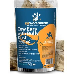 K9warehouse Cow Ears with Bully Sticks Dog Chew Treats, 5 count