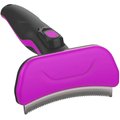 Pet Life Fur-Guard Easy Self-Cleaning Grooming Deshedder Dog & Cat Comb, Pink