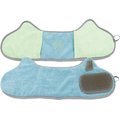 Pet Life Bryer 2-in-1 Microfiber Dog & Cat Grooming Towel & Brush, Blue & Aqua