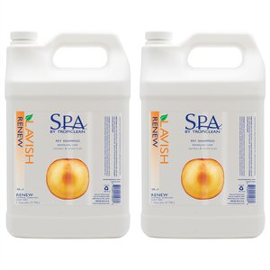 TropiClean Spa Renew Shampoo for Dogs & Cats, 1-gal bottle, bundle of 2