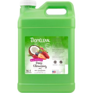 TropiClean Deep Cleaning Berry & Coconut Dog & Cat Shampoo, 2.5-gal bottle, bundle of 2