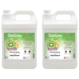 TropiClean Kiwi & Cocoa Butter Dog & Cat Conditioner, 1-gal bottle, bundle of 2