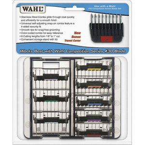 Wahl Stainless Steel Attachment Combs Kit for Detachable Blades, 16 count