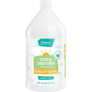 Frisco Oatmeal Cat & Dog Conditioner with Aloe, Almond Scent, 20-oz bottle, 1-gal bottle, bundle of 2
