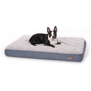 K&H Pet Products Quilt-Top Superior Orthopedic Dog Bed, Gray/Geo Flower, Medium, 30 x 40 Inches