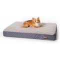 K&H Pet Products Quilt-Top Superior Orthopedic Dog Bed, Gray/Geo Flower, Small, 27 x 36 Inches
