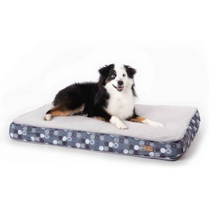K&H Pet Products Superior Orthopedic Dog Bed, Gray/Paw, Medium, 30 x 40-in
