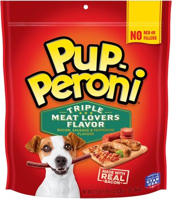 Pup-Peroni Triple Meat Lovers Bacon, Sausage & Pepperoni Flavor Dog Treats, slide 1 of 1