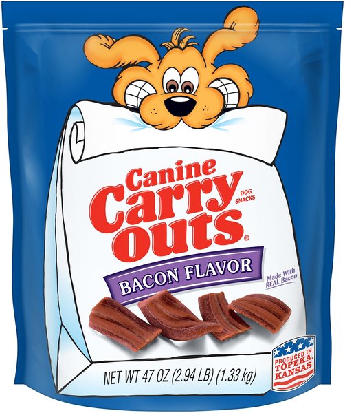 Canine Carry Outs Bacon Flavor Dog Treats, 47-oz bag slide 1 of 3
