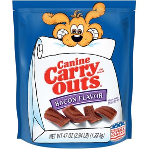 Canine Carry Outs Bacon Flavor Dog Treats, 47-oz bag