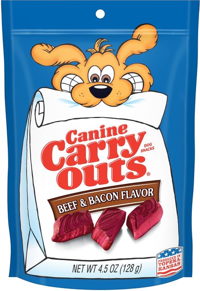 Canine Carry Outs Beef & Bacon Flavor Dog Treats, 4.5-oz bag slide 1 of 4