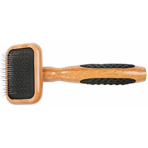 Bass Brushes De-matting Slicker Style Dog & Cat Brush, Bamboo-Dark Finish, Large, 2 count