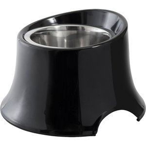 Frisco Stainless Steel Bowl with Elevated Stand, 2 count, Black