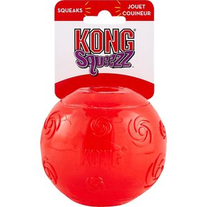 KONG Squeezz Ball Dog Toy, Color Varies, X-Large, bundle of 2