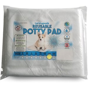 Lennypads Ultra Absorbent Washable Dog Pee Pads, White, Unscented, Jumbo: 48 x 48-in, 2 count