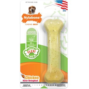 Nylabone FlexiChew Chicken Flavored Dog Chew Toy, Medium, 2 count