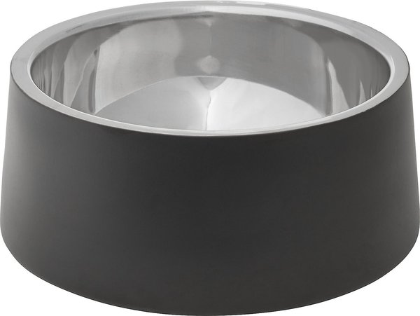 Frisco Double Wall Insulated Dog & Cat Bowl, 6-Cup, 2 count, Black slide 1 of 8