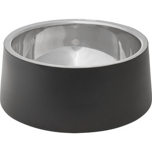 Frisco Double Wall Insulated Dog & Cat Bowl, 6-Cup, 2 count, Black