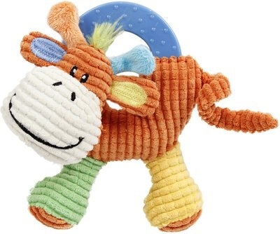 Pet Life Moo-cifier Plush Squeaking & Rubber Teething Newborn Puppy Dog Toy, slide 1 of 1