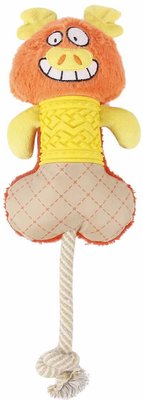 Pet Life All-in-Fun Nylon & Rope Squeaking Rubber Rope & Plush Dog Toy, slide 1 of 1