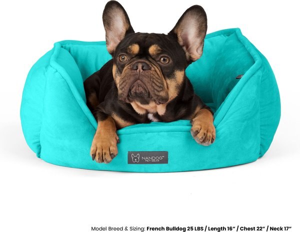 Nandog Reversible Design Cat & Dog Bed, Aqua slide 1 of 2