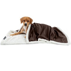 Best Friends by Sheri Ilan Microfiber Vegan Fur Cat & Dog Blanket, Dark Brown