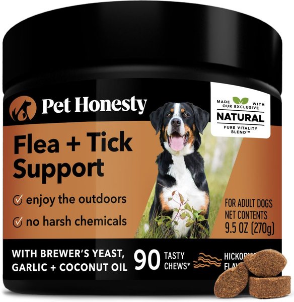 PetHonesty Flea & Tick Defense Hickory Bacon Flavor Soft Chew Dog Flea & Tick Repellent, 90 count slide 1 of 7