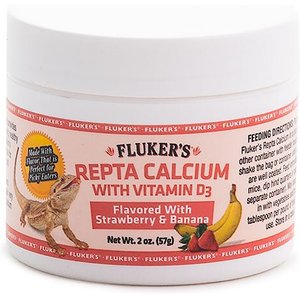 Fluker's Strawberry Banana Flavored Reptile Calcium Supplement, 2-oz bottle