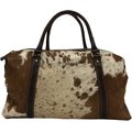 Huntley Equestrian Leather Travel Carry-on Shoulder Bag, Brown