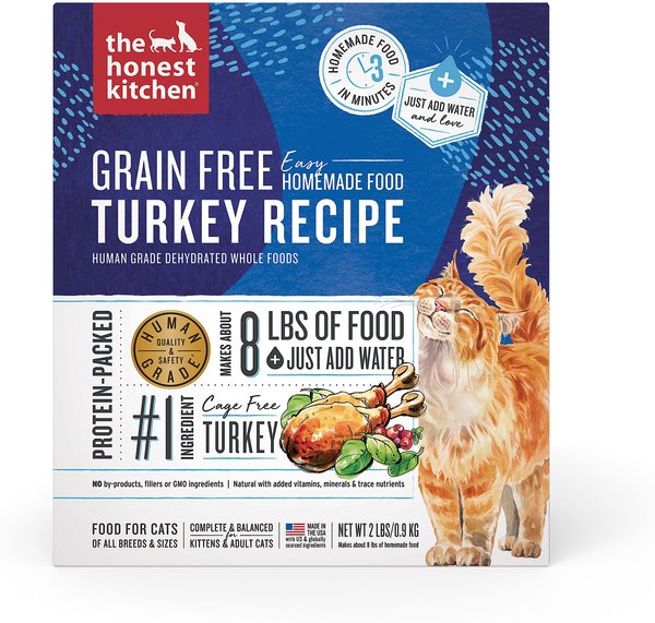The Honest Kitchen Dehydrated Turkey Grain-Free Cat Food, 2-lb bag slide 1 of 7