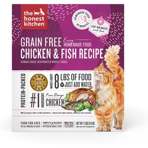 The Honest Kitchen Dehydrated Chicken & Fish Grain-Free Cat Food, 2-lb box