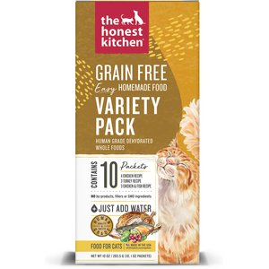 The Honest Kitchen Dehydrated Grain-Free Variety Pack Cat Food, 10-oz
