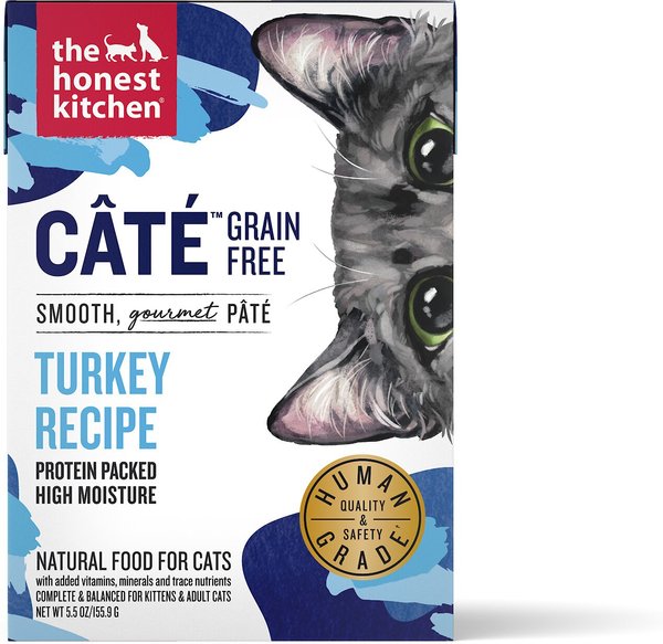 The Honest Kitchen Grain-Free Turkey Pate Wet Cat Food, 5.5-oz, case of 12 slide 1 of 7