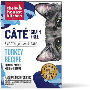 The Honest Kitchen Grain-Free Turkey Pate Wet Cat Food, 5.5-oz, case of 12