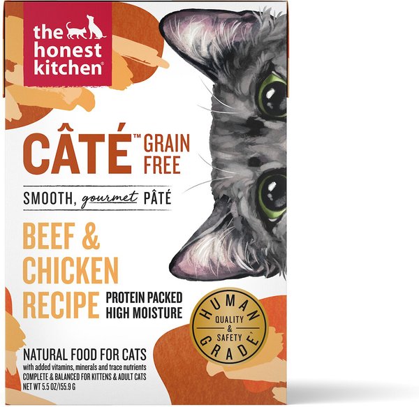 The Honest Kitchen Grain-Free Beef & Chicken Pate Wet Cat Food, 5.5-oz, case of 12 slide 1 of 7