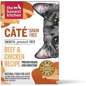 The Honest Kitchen Grain-Free Beef & Chicken Pate Wet Cat Food, 5.5-oz, case of 12