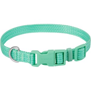 Frisco Jacquard Webbing Dog Collar, Green, X-Small - Neck: 8 -12-in, Width: 5/8-in