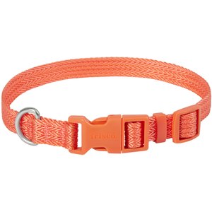 Frisco Jacquard Webbing Dog Collar, Orange, Small - Neck: 10 -14-in, Width: 5/8-in
