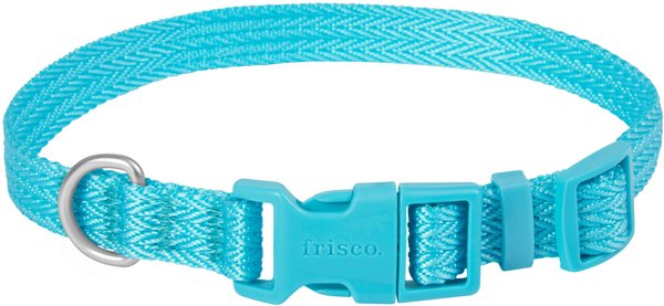 Frisco Jacquard Webbing Dog Collar, Teal, Large - Neck: 18 -26-in, Width: 1-in slide 1 of 5