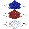 CON.STRUCT Dog Geo Face Mask, 3 count, One Size, Red