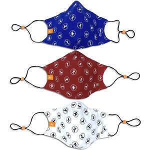 CON.STRUCT Dog Geo Face Mask, 3 count, One Size, Red