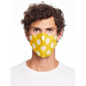 CON.STRUCT Dog Sketch Face Mask, 3 count, One Size, Yellow