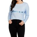 CON.STRUCT Dogs Brigade Women's Long Sleeve Boat Neck T-Shirt, Blue, XX-Large