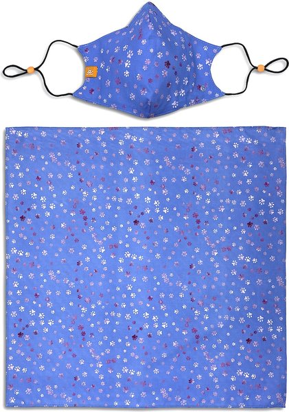CON.STRUCT Scattered Paws Face Mask & Face Bandana, One Size, Blue slide 1 of 1