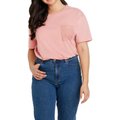 CON.STRUCT Solid Paws Women's Short Sleeve Crew Neck T-Shirt, Rose, Small