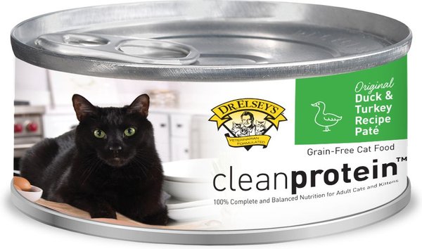 Dr. Elsey's cleanprotein Duck & Turkey Pate Grain-Free Canned Cat Food, 2.75-oz, case of 24 slide 1 of 5