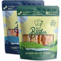 Beg & Barker Chicken & Turkey Breast Strips Dog Jerky Treats, 4-oz bag, case of 2