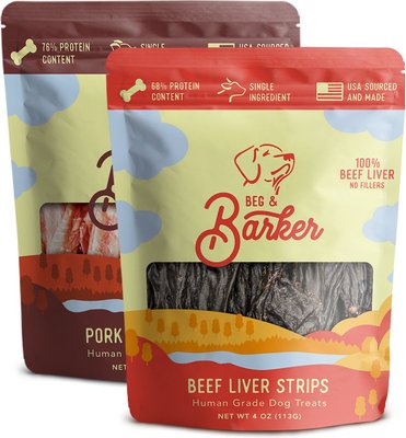 Beg & Barker Pork Loin & Beef Liver Strips Dog Jerky Treats, slide 1 of 1