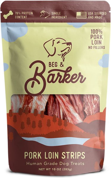 Beg & Barker Pork Loin Strips Dog Jerky Treats, 10-oz bag slide 1 of 8